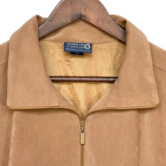 Sunderland of Scotland Full Zip Bomber‎ Jacket Men Size XL Brown Made in USA - Picture 5 of 13